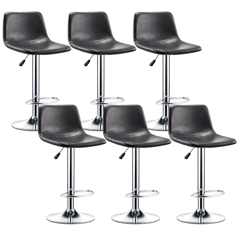 Industrial Leather Counter Height Stools Low Back Bar Stool for Bar