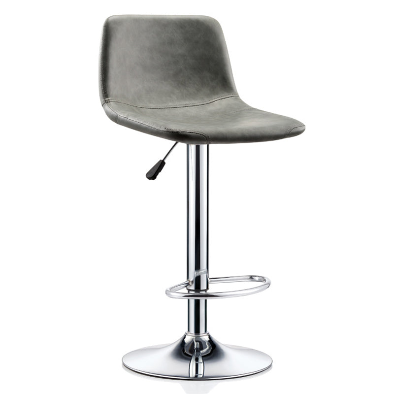 Industrial Leather Counter Height Stools Low Back Bar Stool for Bar