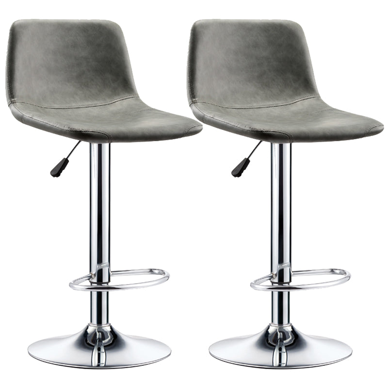 Industrial Leather Counter Height Stools Low Back Bar Stool for Bar