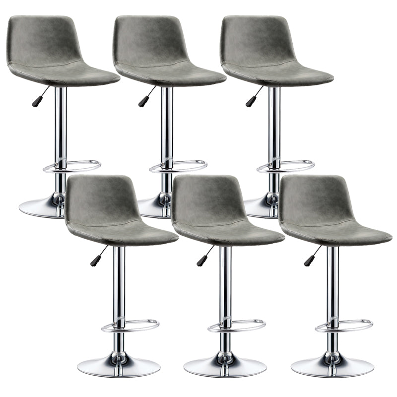 Industrial Leather Counter Height Stools Low Back Bar Stool for Bar