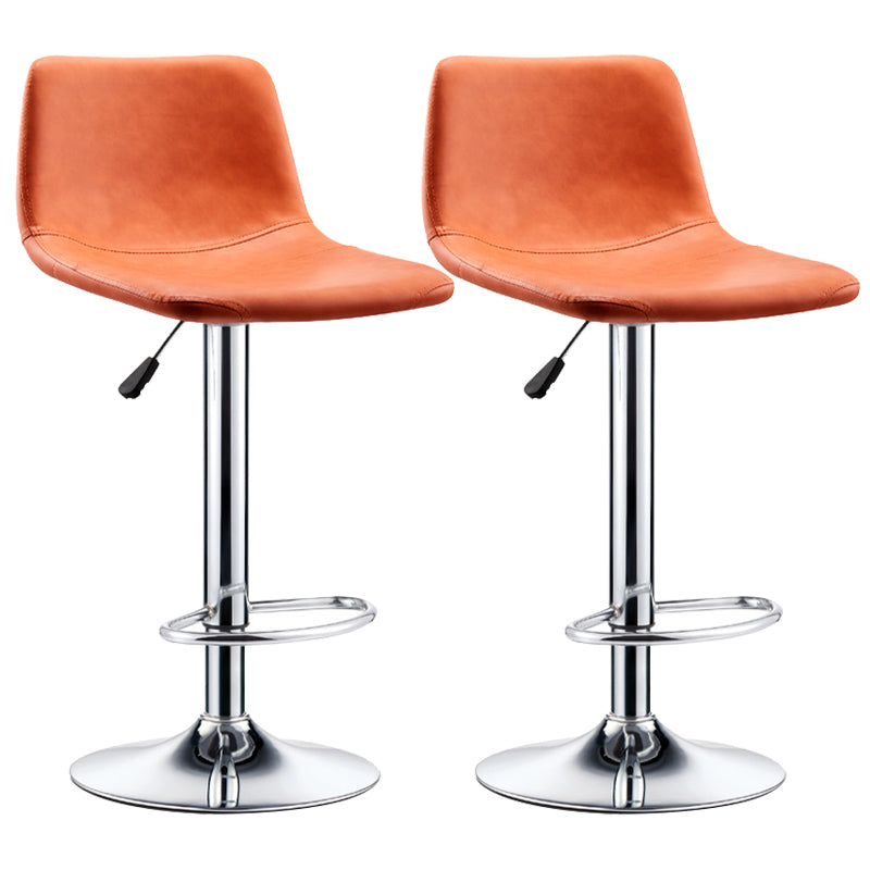 Industrial Leather Counter Height Stools Low Back Bar Stool for Bar