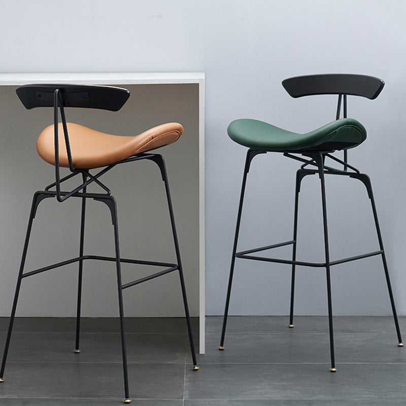 Glam Iron Counter Height Stools Cushion Bar Stool for Bristol