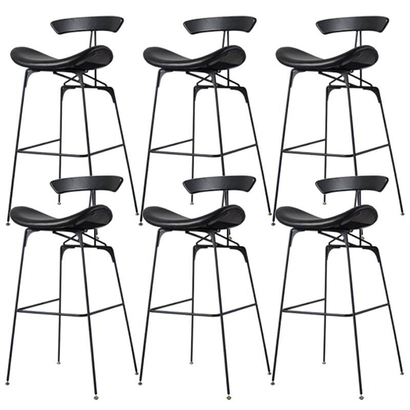Glam Iron Counter Height Stools Cushion Bar Stool for Bristol