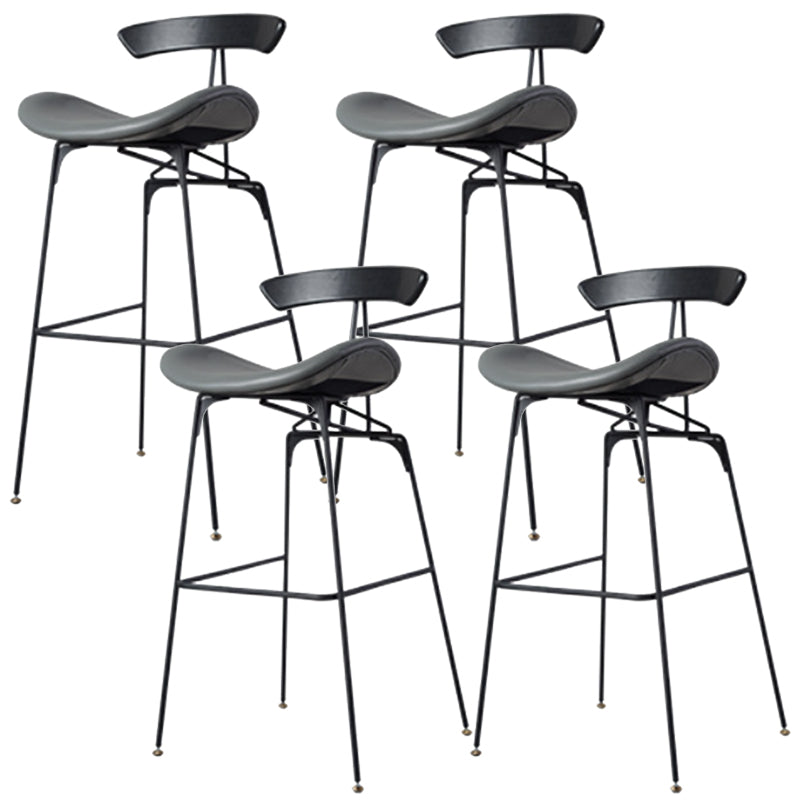 Glam Iron Counter Height Stools Cushion Bar Stool for Bristol