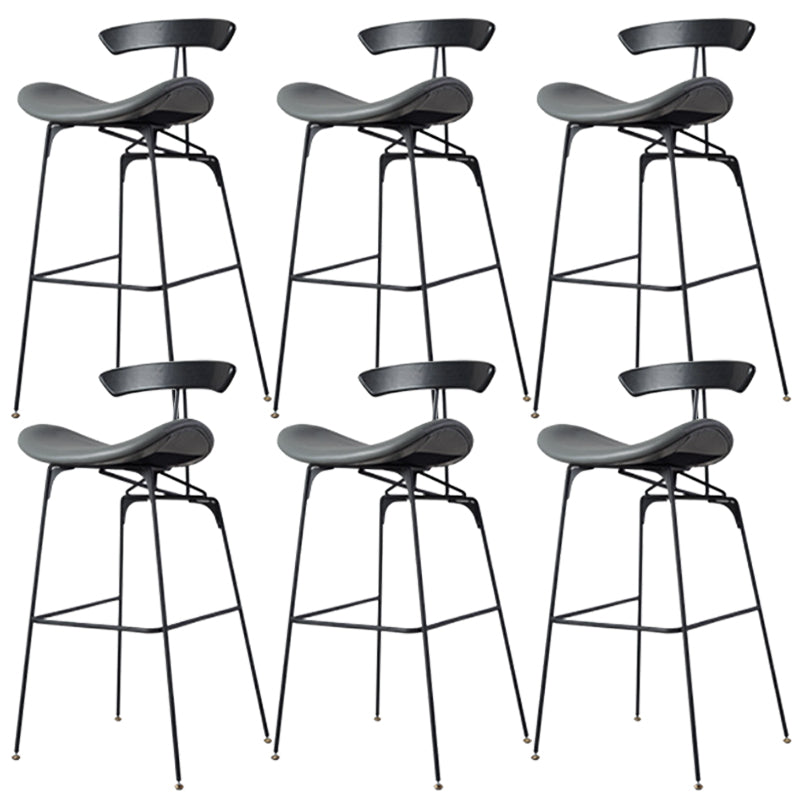 Glam Iron Counter Height Stools Cushion Bar Stool for Bristol