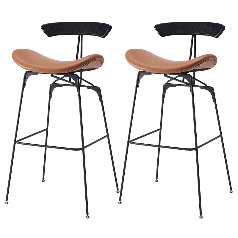 Glam Iron Counter Height Stools Cushion Bar Stool for Bristol