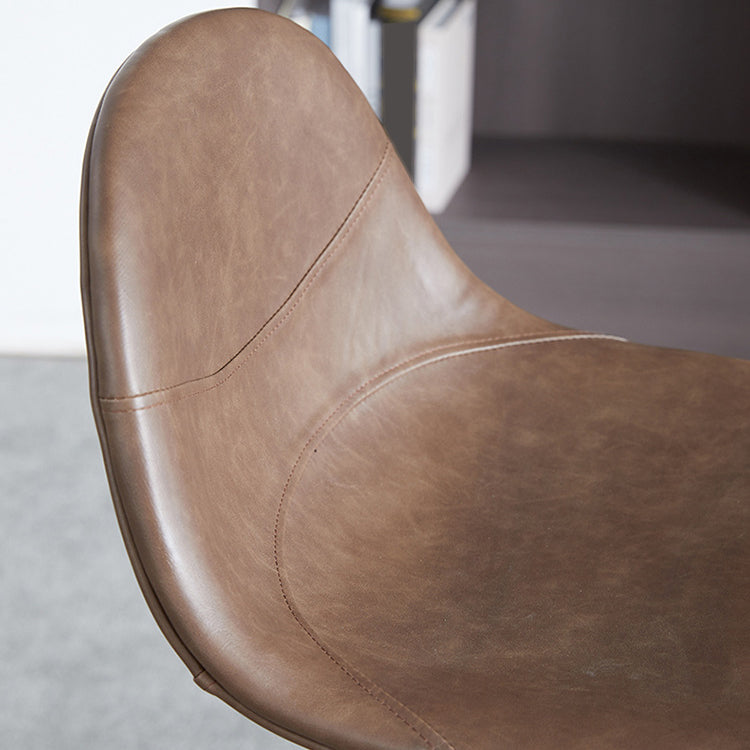 Leather Bar Stool Modern Backrest Counter Stool for Bristol with Metal Base