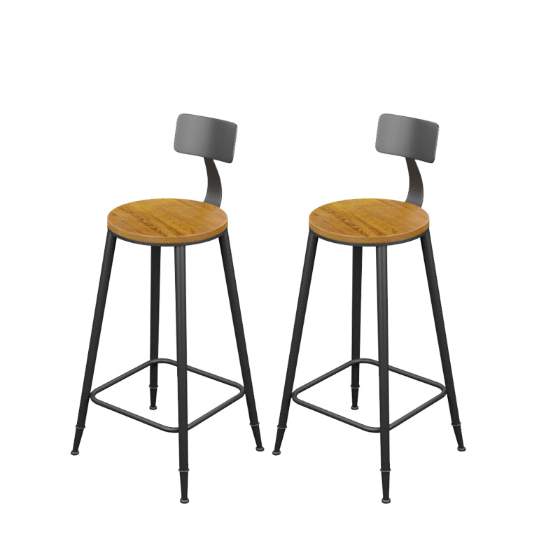 Contemporary Dining Stools Armless Bar Stools Black Metal Legs