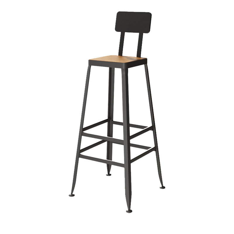 Contemporary Dining Stools Armless Bar Stools Black Metal Legs