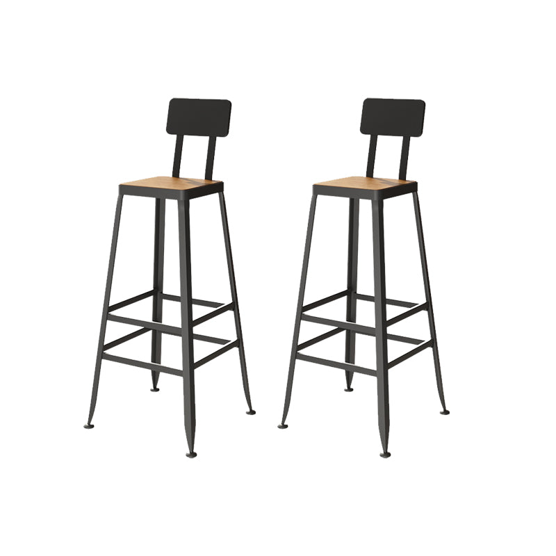 Contemporary Dining Stools Armless Bar Stools Black Metal Legs