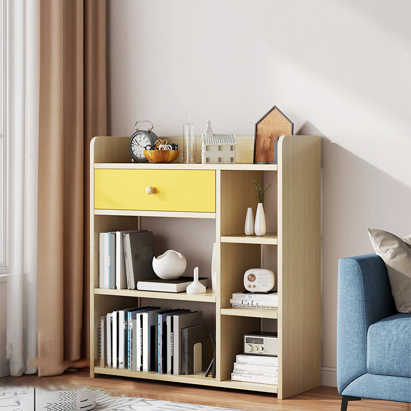 Contemporary Vertical Open Shelf Bookcase Engineered Wood Home Book Shelf with Shelves