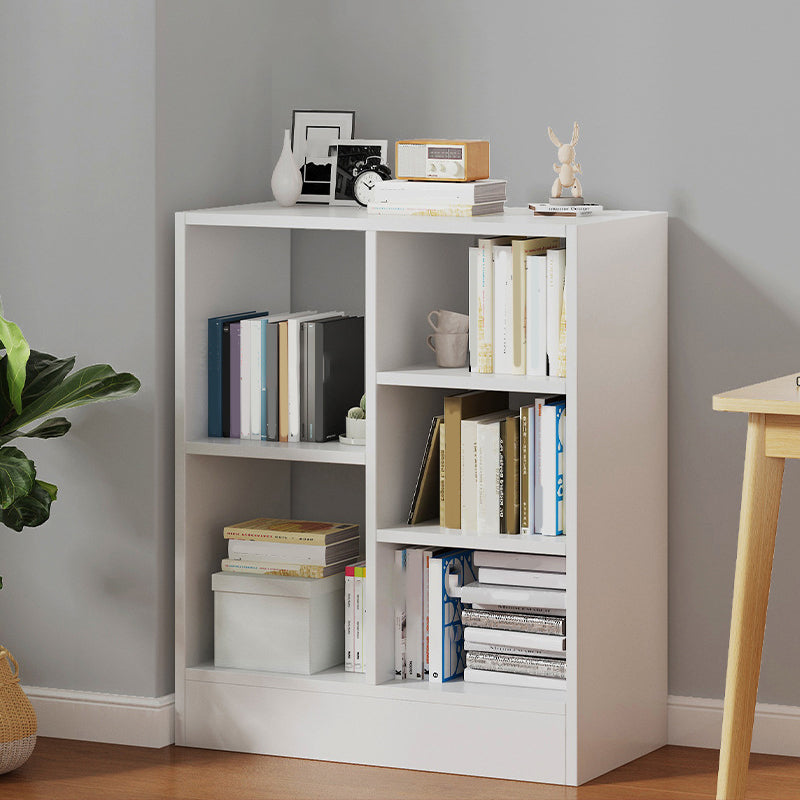 Contemporary Vertical Open Shelf Bookcase Engineered Wood Home Book Shelf with Shelves