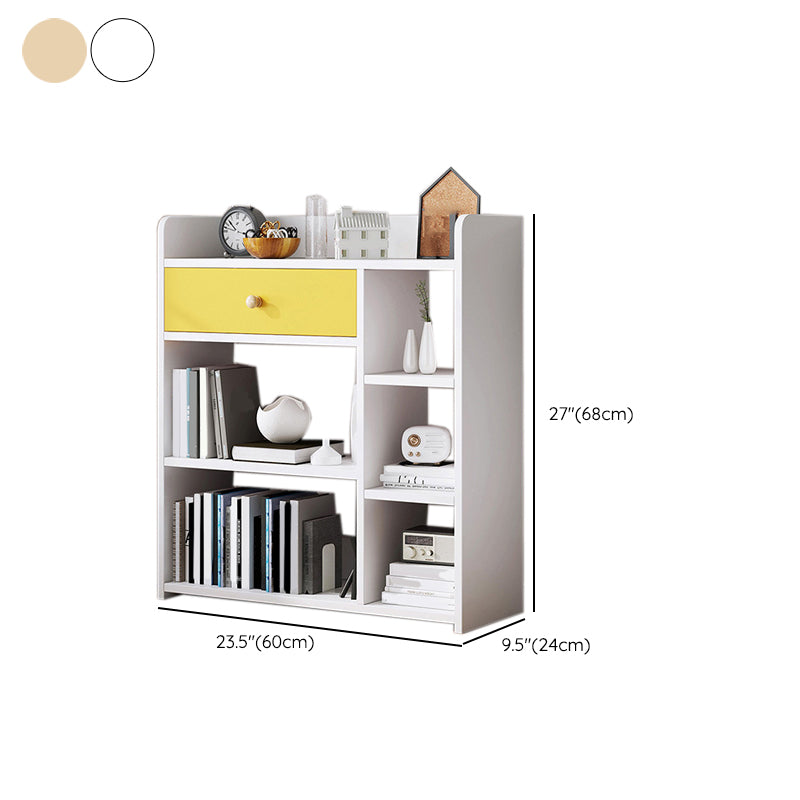 Contemporary Vertical Open Shelf Bookcase Engineered Wood Home Book Shelf with Shelves