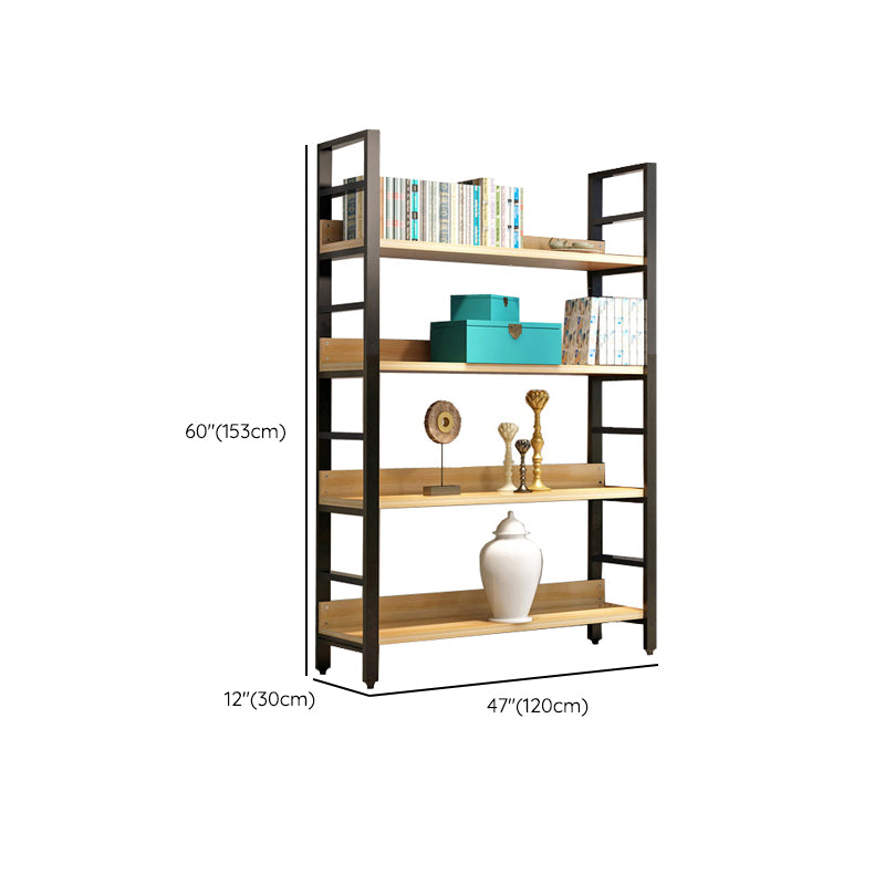 Modern Open Shelf Bookcase Engineered Wood Bookshelf with Doors for Study Room