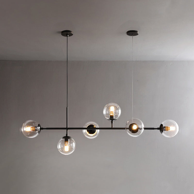 Modern Island Light Minimalist Glass Hanging Light for Dining Room