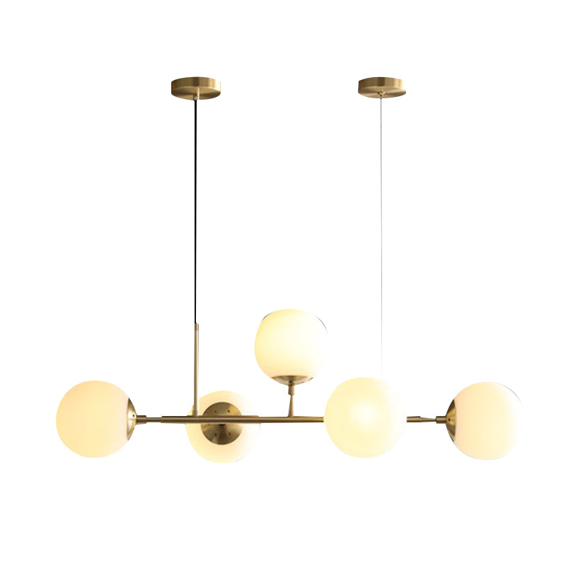 Modern Island Light Minimalist Glass Hanging Light for Dining Room