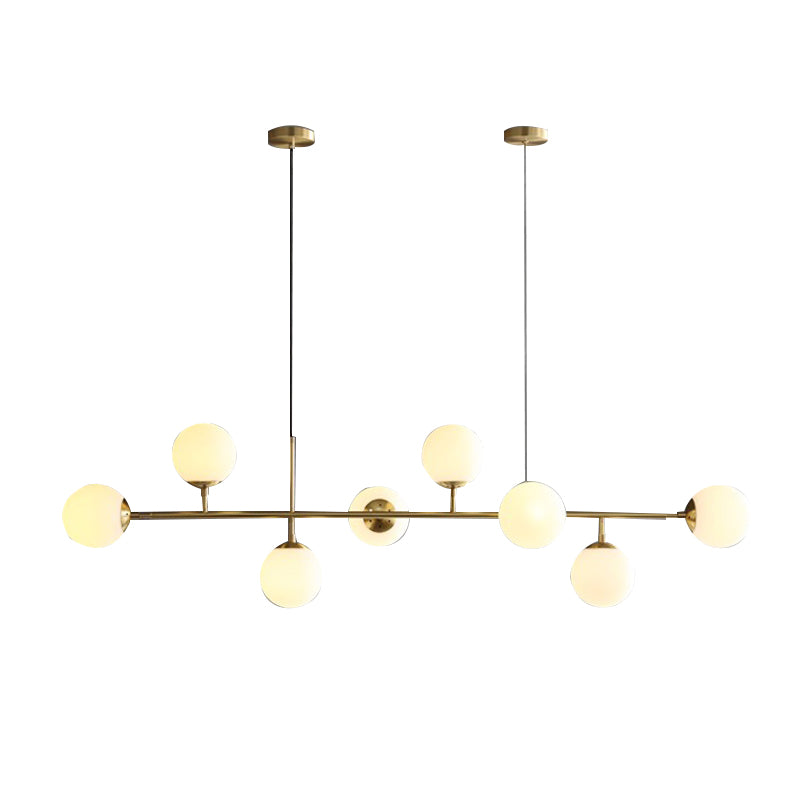 Modern Island Light Minimalist Glass Hanging Light for Dining Room