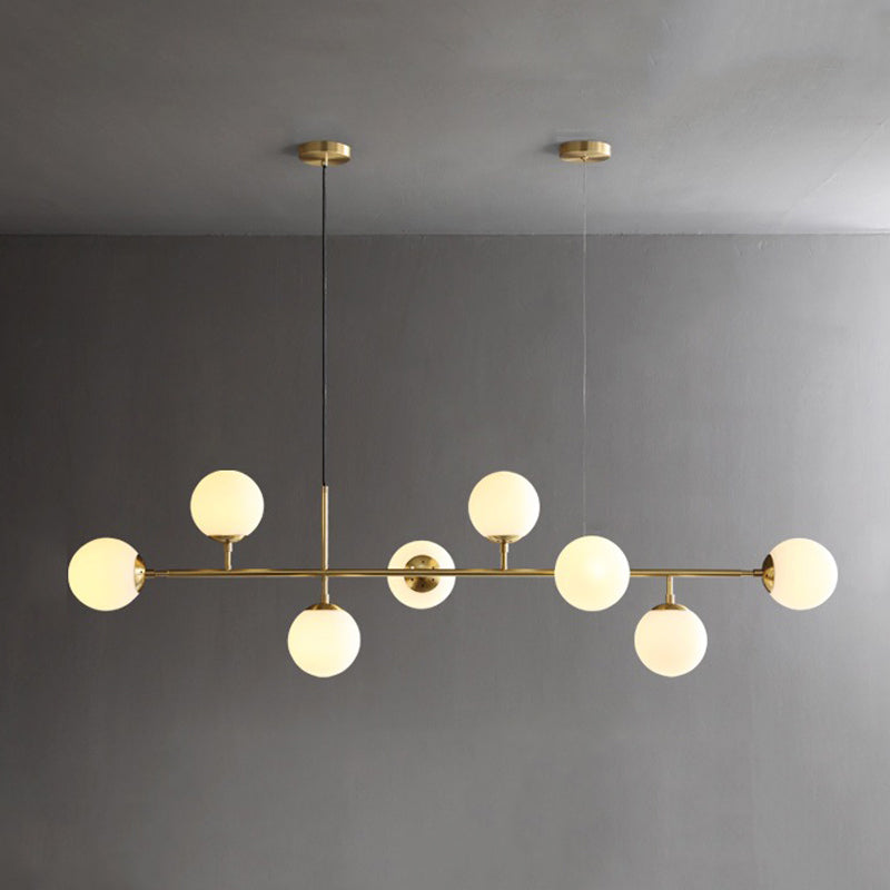 Modern Island Light Minimalist Glass Hanging Light for Dining Room