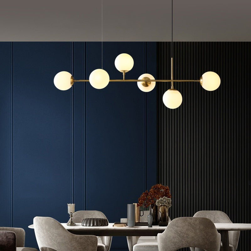 Modern Island Light Minimalist Glass Hanging Light for Dining Room