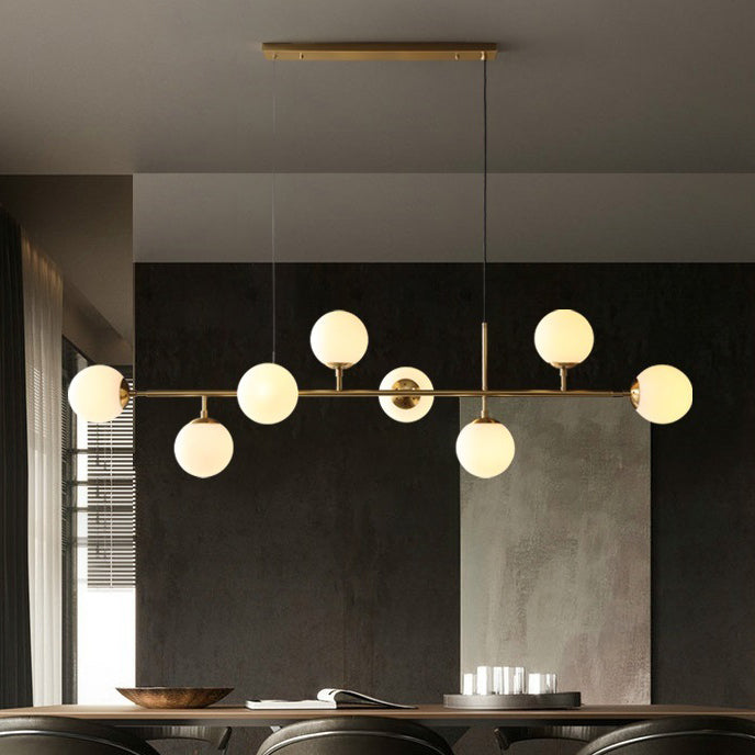 Modern Island Light Minimalist Glass Hanging Light for Dining Room
