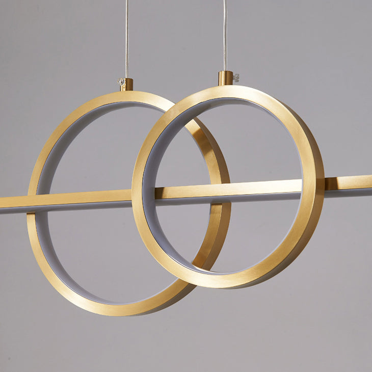 Metal Linear Island Lighting Modern Multiple-Light Island Pendant Lights
