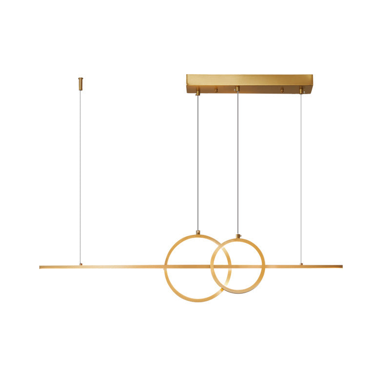 Metal Linear Island Lighting Modern Multiple-Light Island Pendant Lights