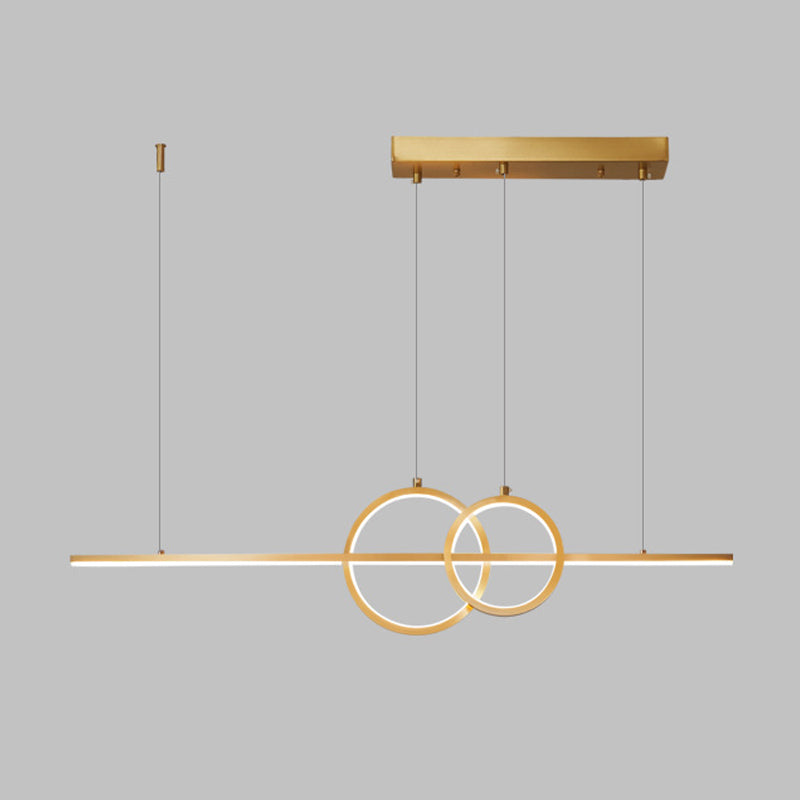 Metal Linear Island Lighting Modern Multiple-Light Island Pendant Lights