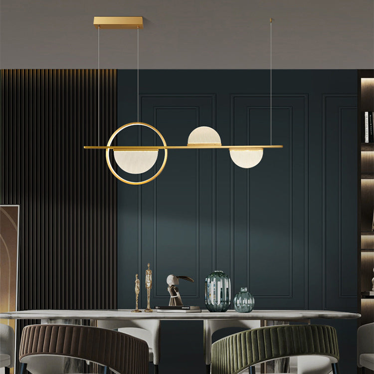 Metal Linear Island Pendant Lights Modern Multiple-Light Island Pendant Lighting