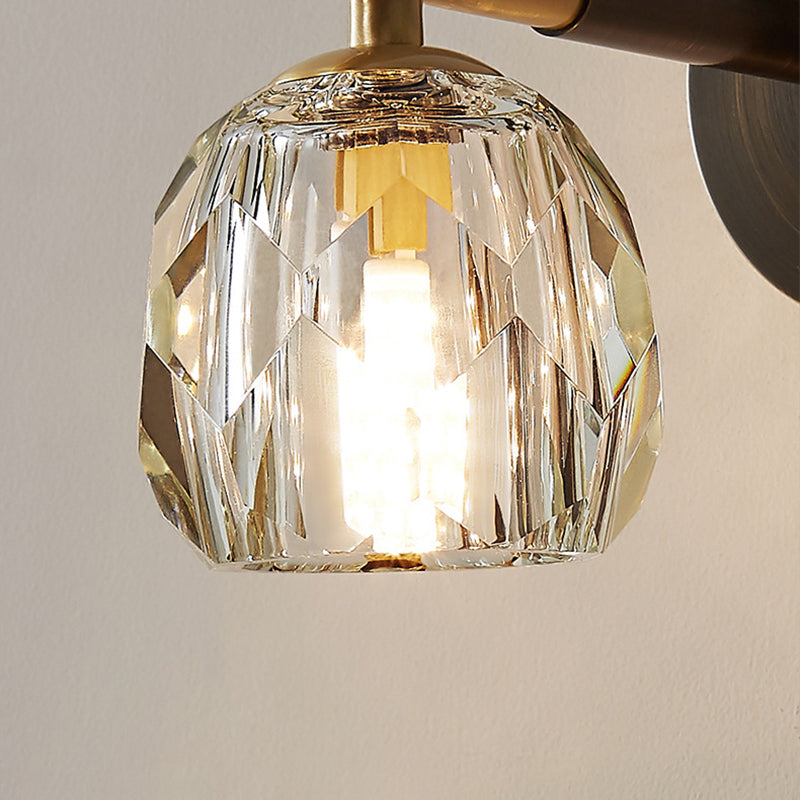 Modern Style Wall Light Ball Shade in Gold Sconces for Bedroom