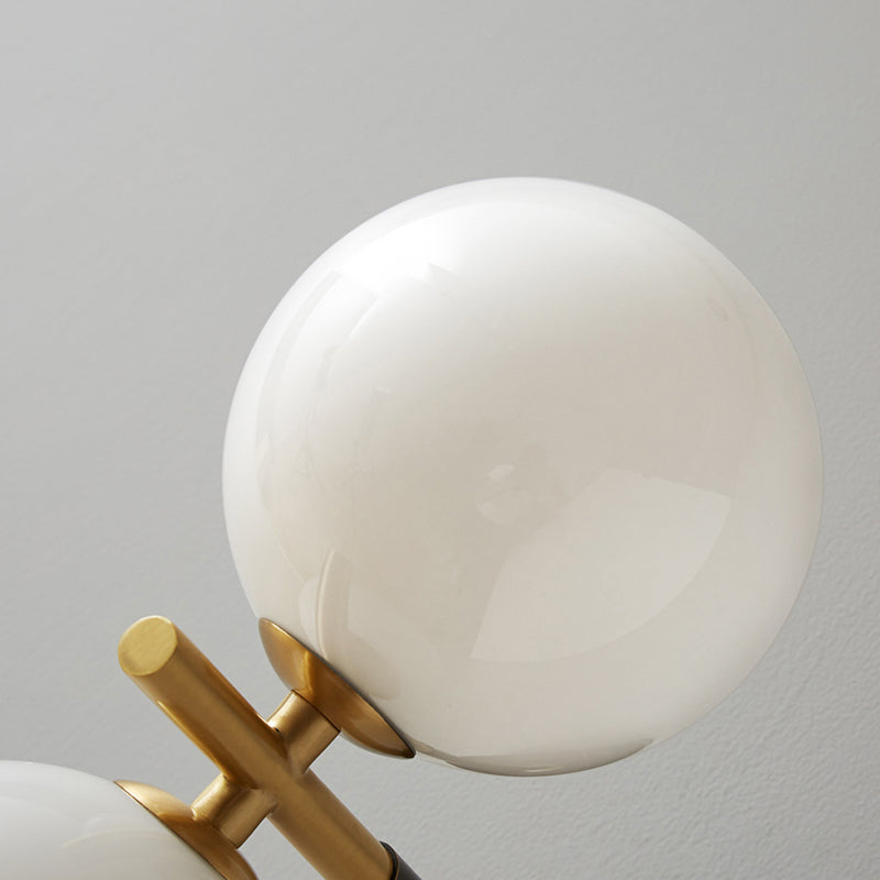 Modern Style Wall Light Ball Shade in Gold Sconces for Bedroom