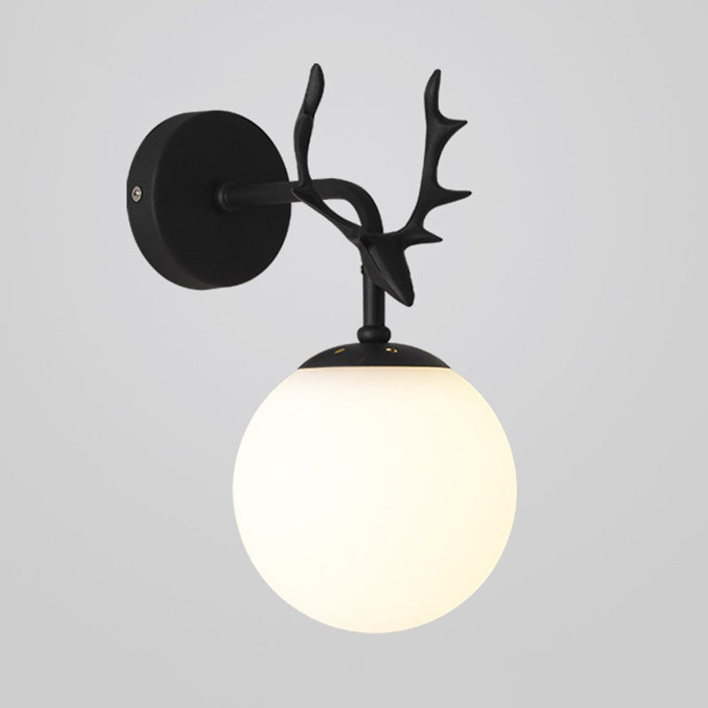 Glass Globe Sconce Light Modern 1-Light Sconce Light Fixture