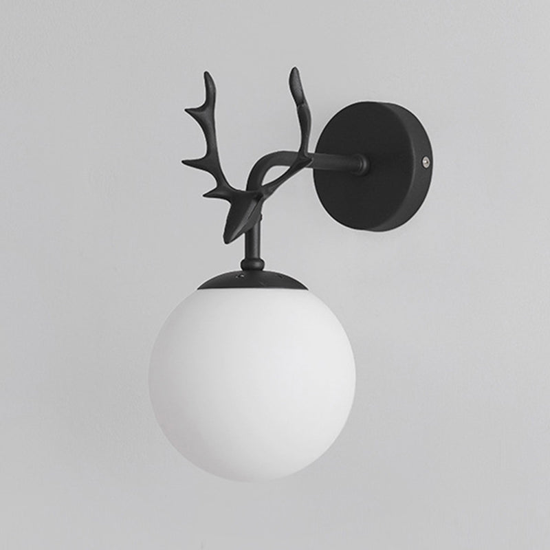 Glass Globe Sconce Light Modern 1-Light Sconce Light Fixture
