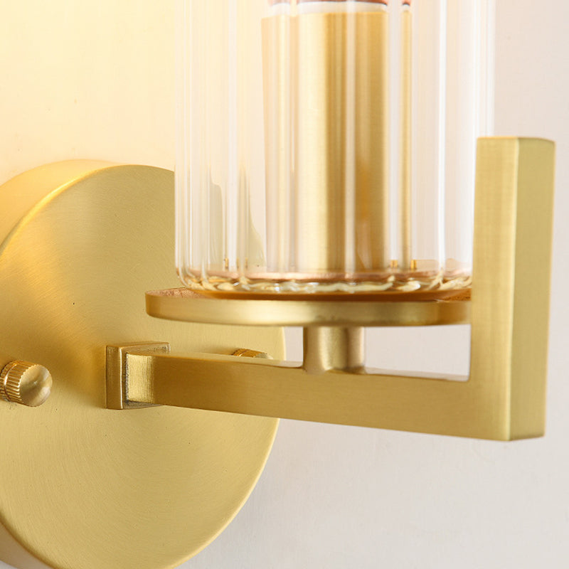 Glass Cylinder Wall Lights Modern 1-Light Wall Light Fixture