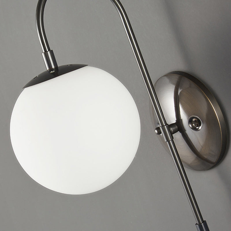 Glass Globe Wall Light Modern 1-Light Wall Lights for Bedroom