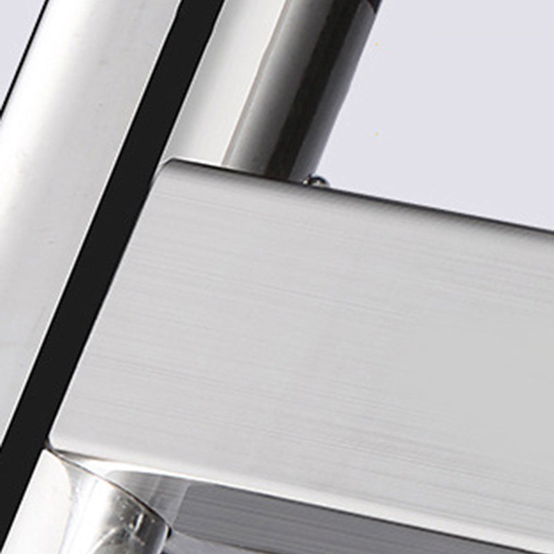 Modern Style Metal Prep Table Rectangular Rolling Prep Table for Dining Room