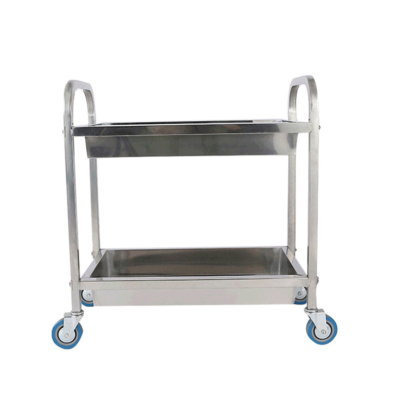 Modern Style Metal Prep Table Rectangular Prep Table with Casters