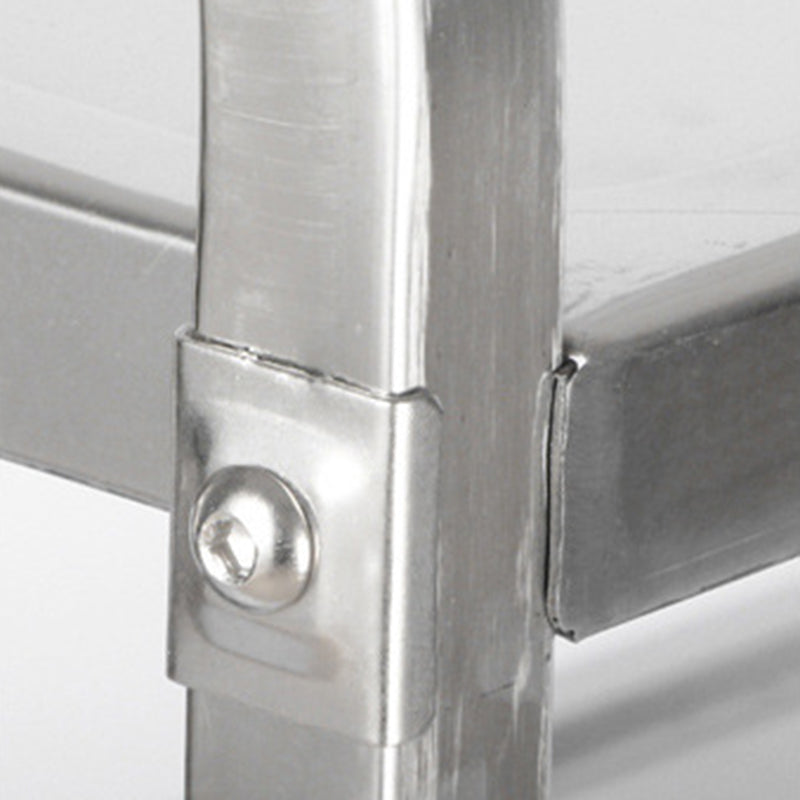 Modern Style Metal Prep Table Rectangular Prep Table with Casters