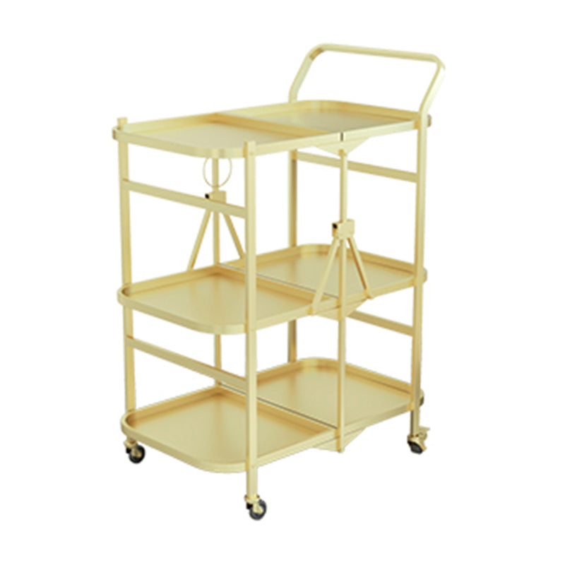 35.43"H Rectangular Prep Table Modern Style Metal Folding Prep Table