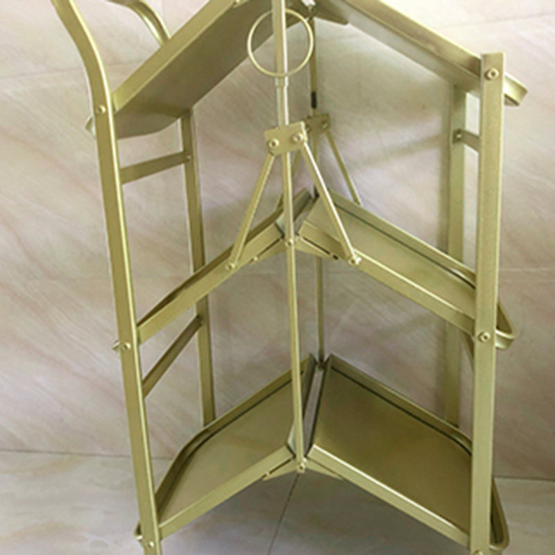 35.43"H Rectangular Prep Table Modern Style Metal Folding Prep Table