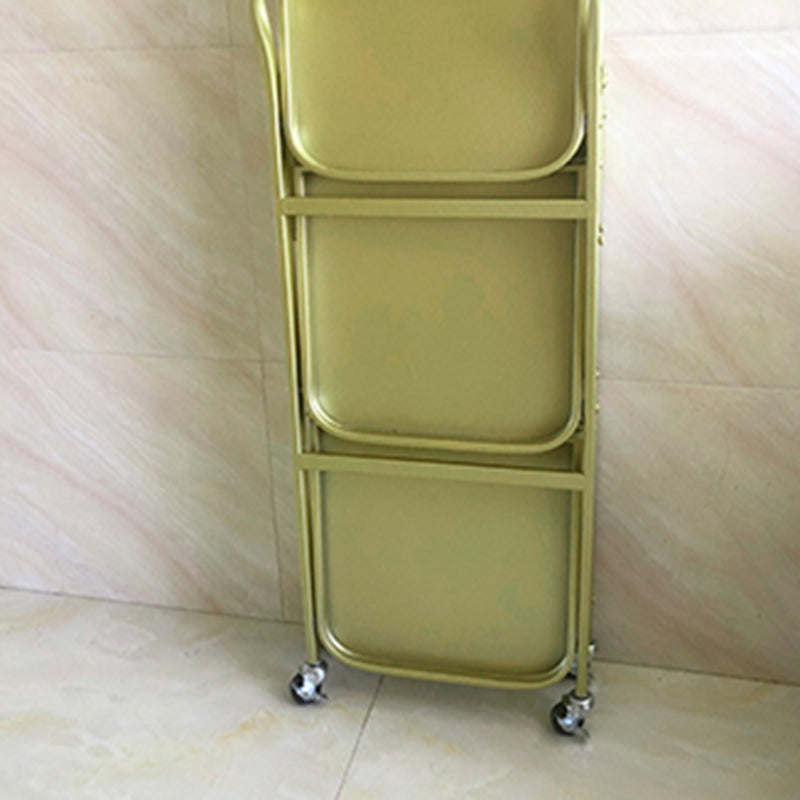 35.43"H Rectangular Prep Table Modern Style Metal Folding Prep Table