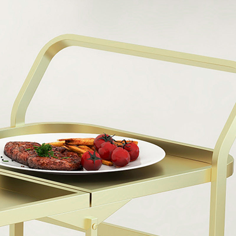 35.43"H Rectangular Prep Table Modern Style Metal Folding Prep Table