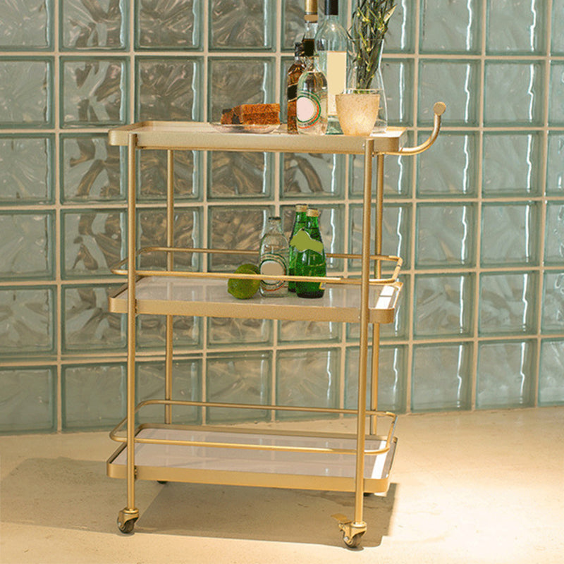 35.43"H Modern Rectangular Rolling Prep Table Reclaimed Wood Prep Table for Home Use