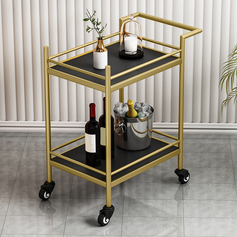 Contemporary Metal Prep Table 29.53"H Rolling Prep Table for Dining Room