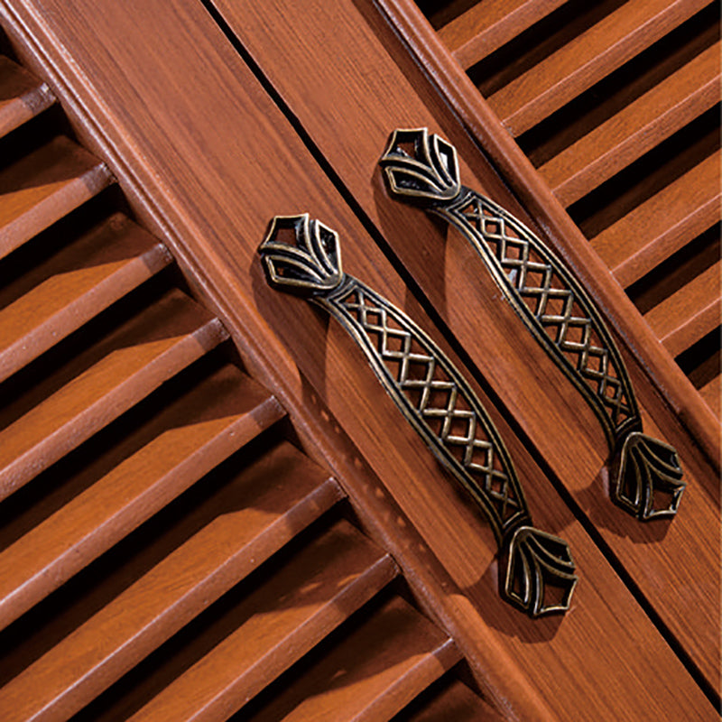 38.18" Tall Wood Rectangular Cabinet 3 - Drawer and 2 - Door Accent Chest