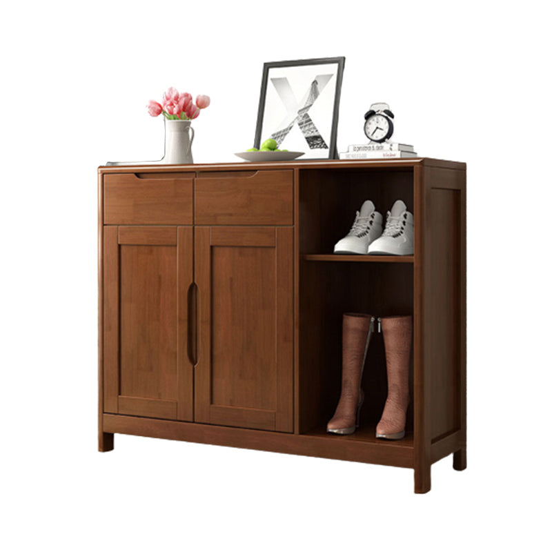 36.22" Tall Wood Rectangular Accent Chest 2 - Drawer and 2 - Door Accent Chest