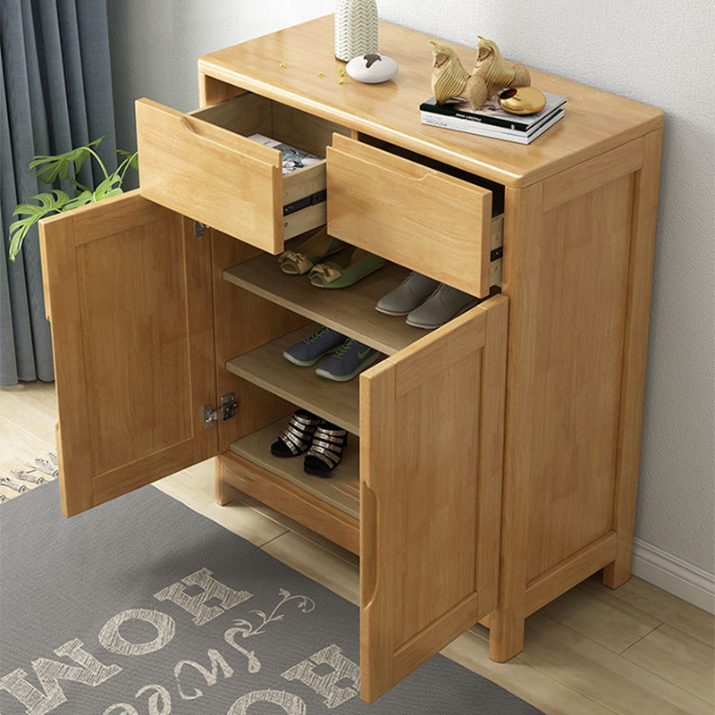 36.22" Tall Wood Rectangular Accent Chest 2 - Drawer and 2 - Door Accent Chest