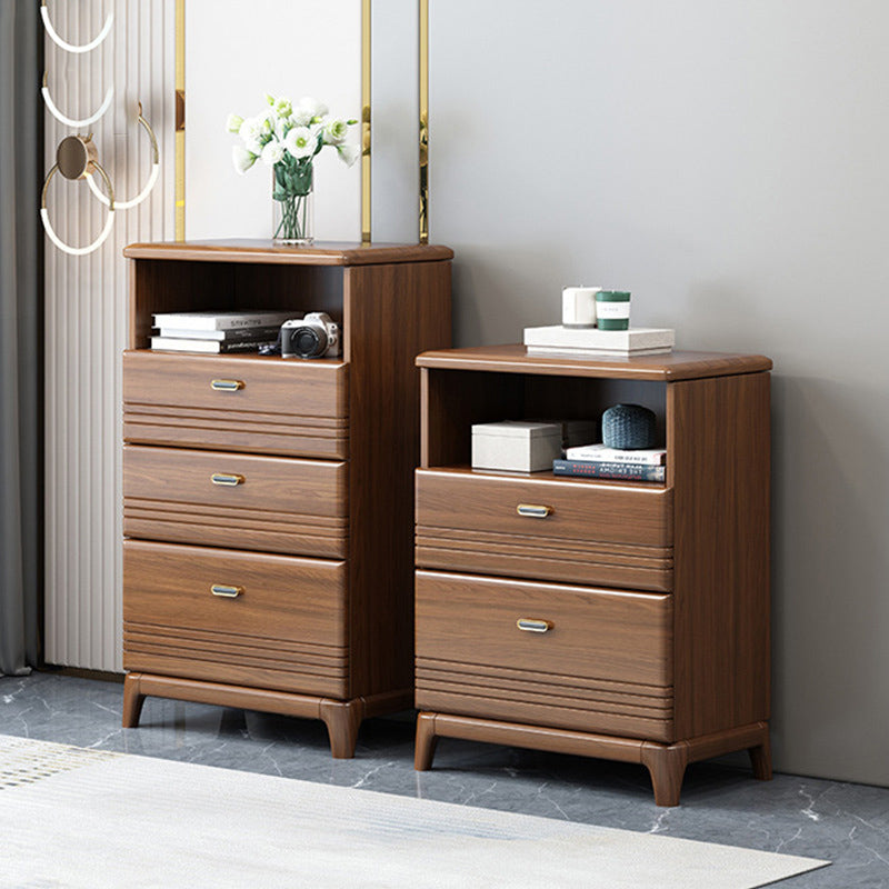 Mid-Century Modern Brown Chest 27.55" Wide 2/3/4 - Drawer Accent Chest