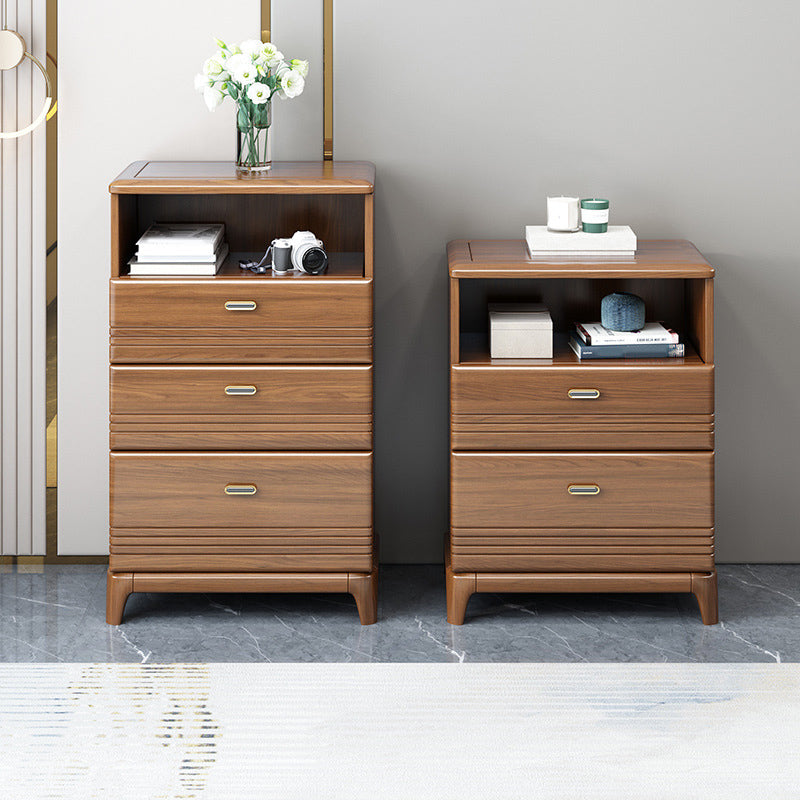 Mid-Century Modern Brown Chest 27.55" Wide 2/3/4 - Drawer Accent Chest