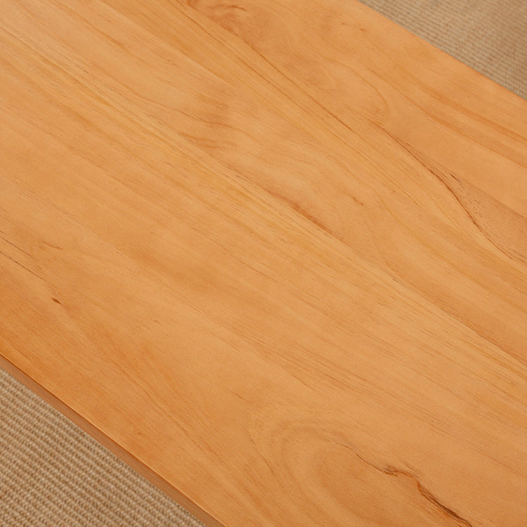 Scandinavian Natural Rectangle Coffee Table with Acrylic Base and Solid Wood Top
