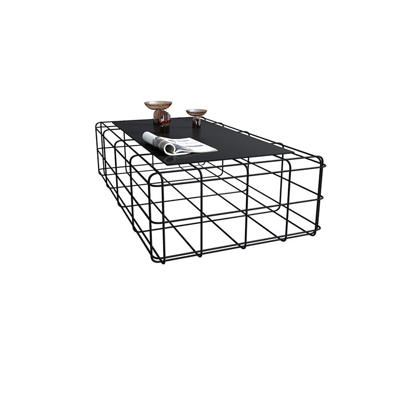 Mid-Century Modern Black Cocktail Table in Iron 1 Coffee Table